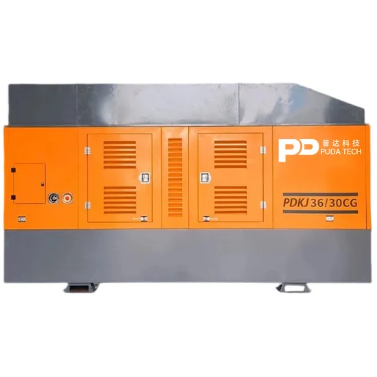 The Biggest 36m³ /Min, 30 Bar 1274cfm, 435pis Stationery Fixed Diesel Screw Air Compressor for Mining, Quarry or Water Well Using